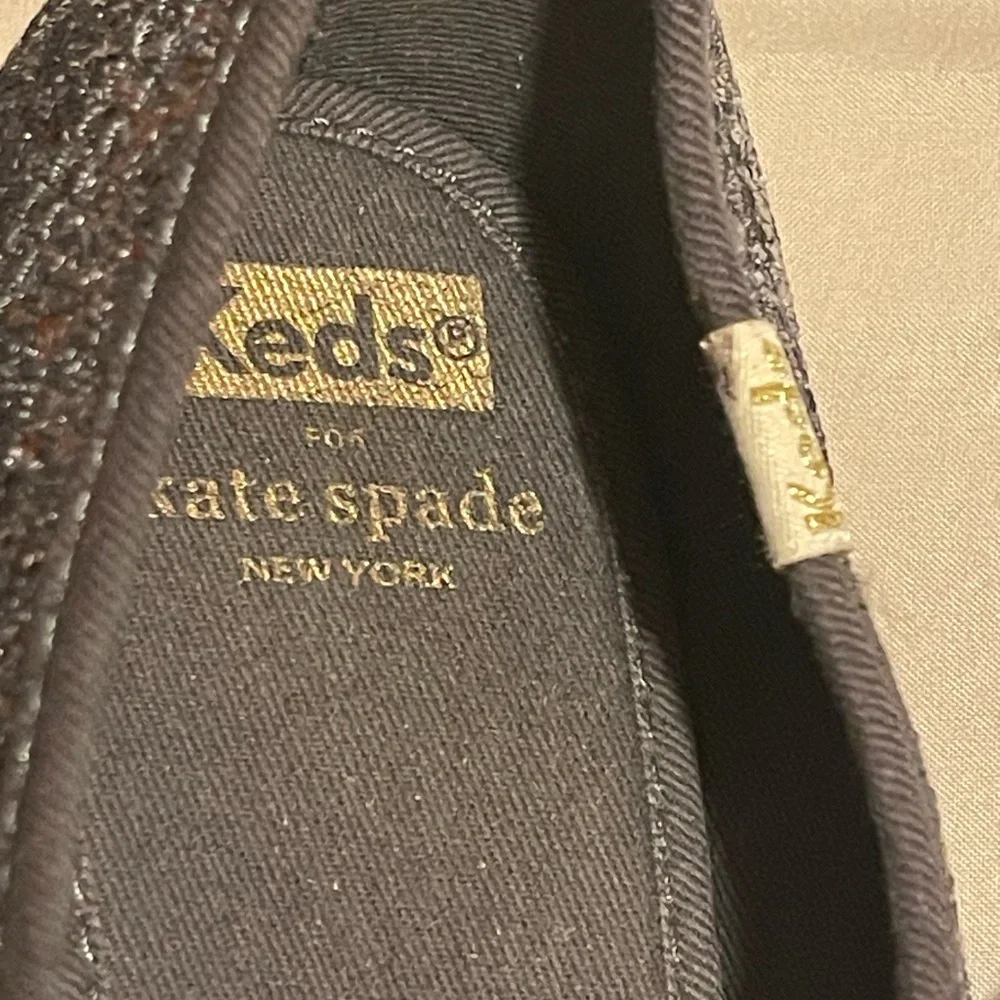 Kate Spade Glitter Sneakers - Silver and Black